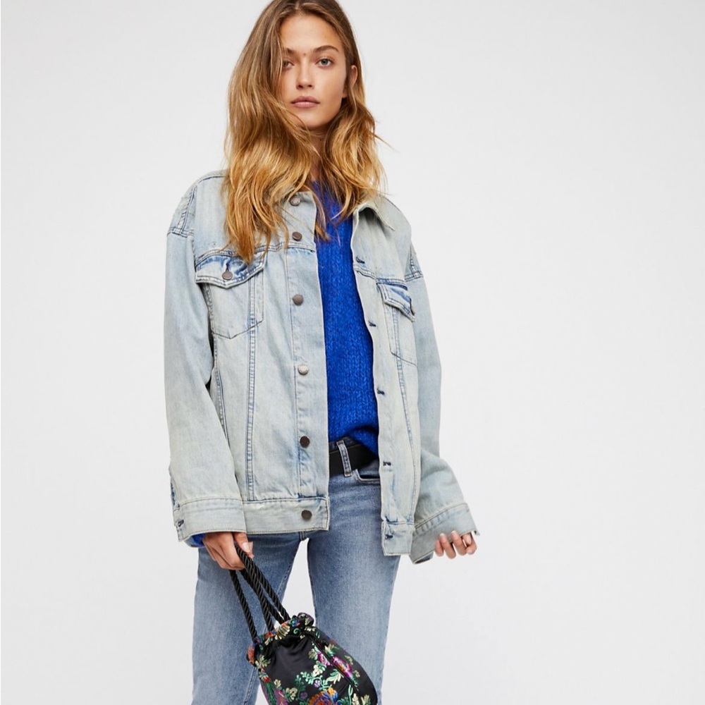 Free People Denim Trucker Jacket| M/L